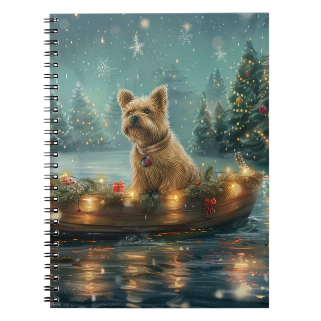Cuaderno Navidades de Cairn Terrier disfrutan de un viaje f (Frente)