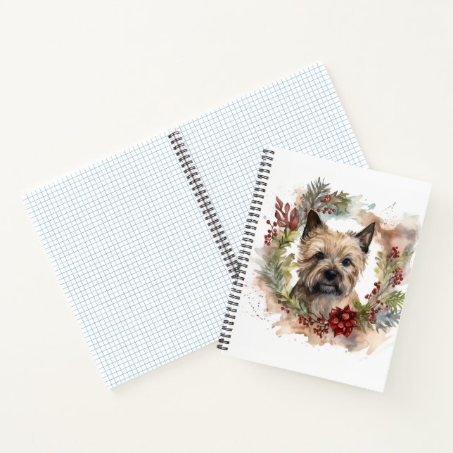 Cuaderno Navidades de Cairn Terrier en una presentación fes (Interior)