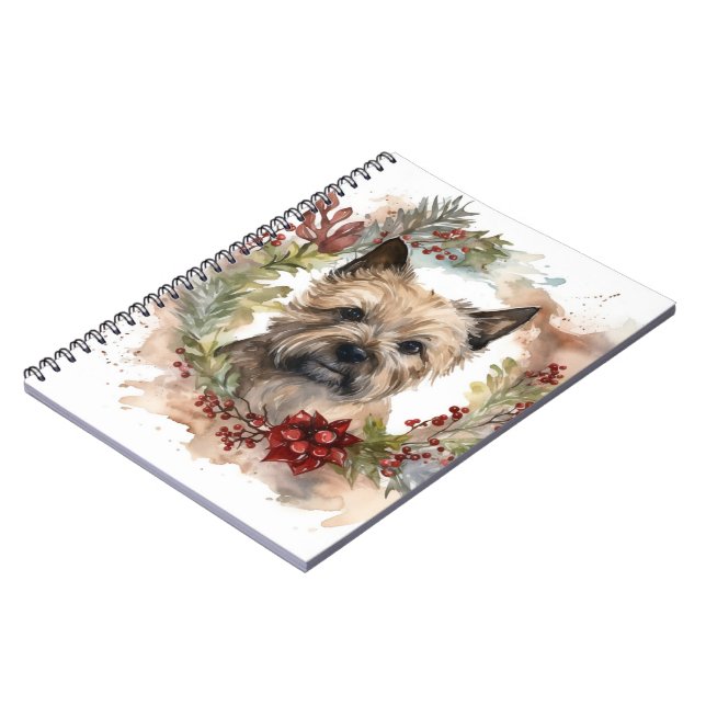 Cuaderno Navidades de Cairn Terrier en una presentación fes (Lado Izquierdo)