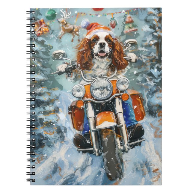 Cuaderno Navidades de Cavalier King Charles Spaniel (Frente)