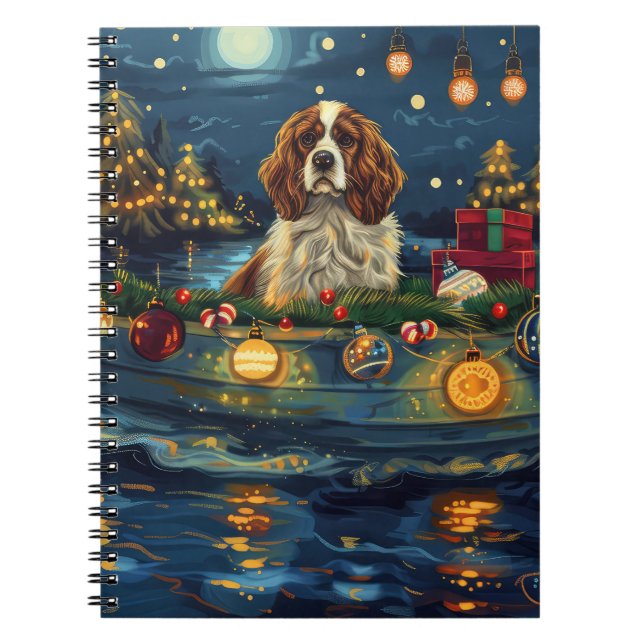 Cuaderno Navidades de Cavalier King Charles Voyage (Frente)