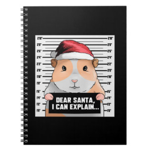 Cuaderno Navidades de cerdo de Guinea Cavy Querido Papá Noe