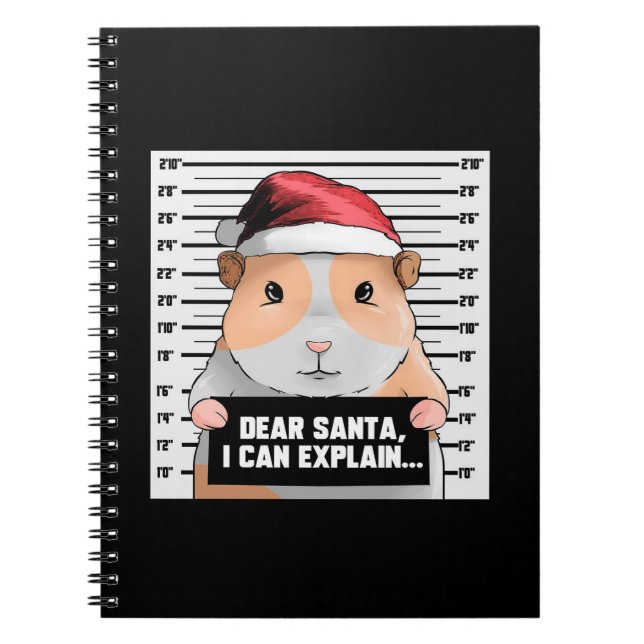 Cuaderno Navidades de cerdo de Guinea Cavy|Querido Papá Noe (Frente)