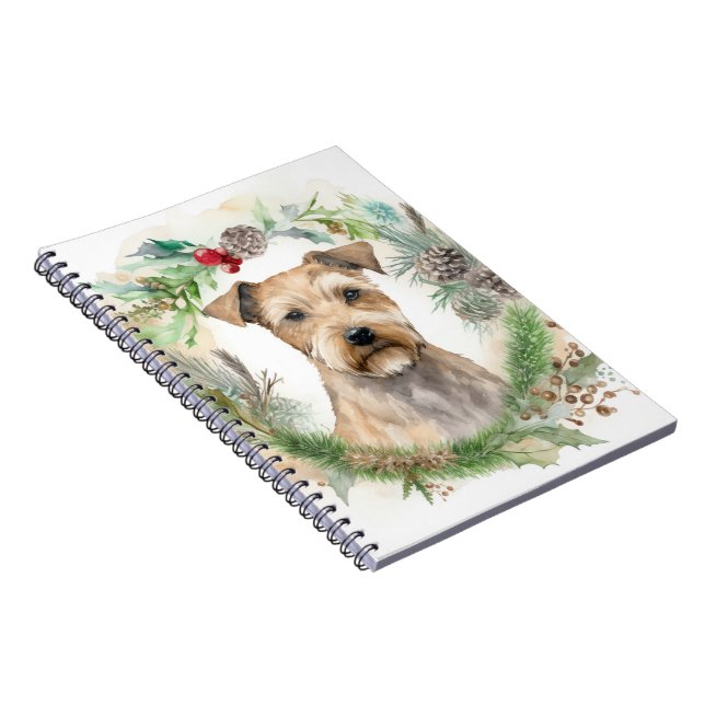 Cuaderno Navidades de Chesapeake Bay Terrier Wreath Festime (Lado Derecho)