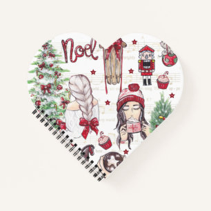 Cuaderno Navidades de color rojo