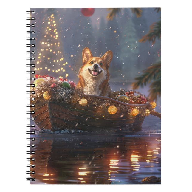 Cuaderno Navidades de Corgi Voyage festivo (Frente)