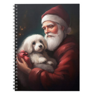 Cuaderno Navidades De Cotton De Tulear Con Santa Claus