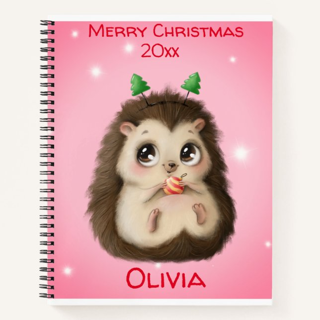 Cuaderno Navidades de Cute Hedgehog (Anverso)