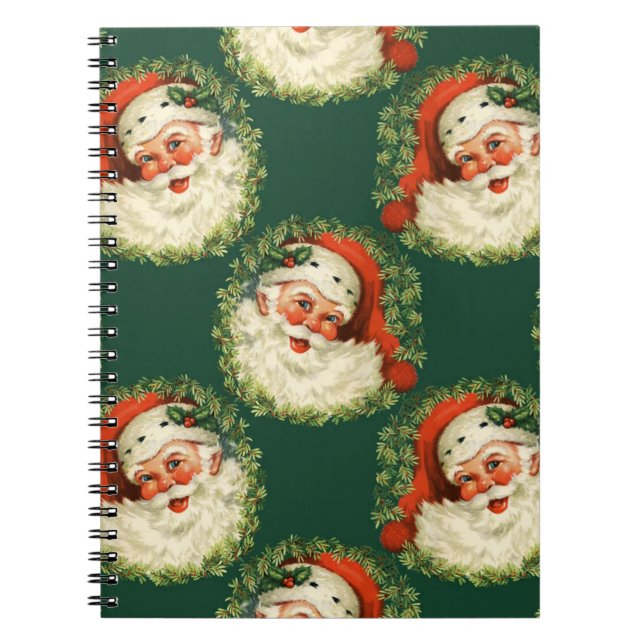 Cuaderno Navidades de Cute Santa Claus Happy Face (Frente)