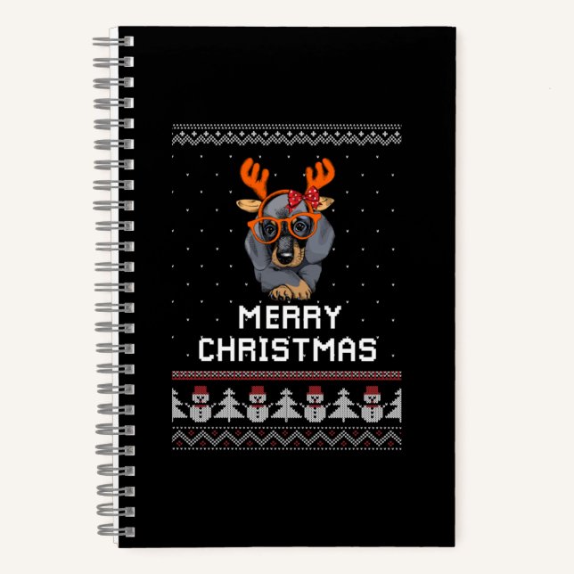 Cuaderno Navidades de Dachshund (Anverso)