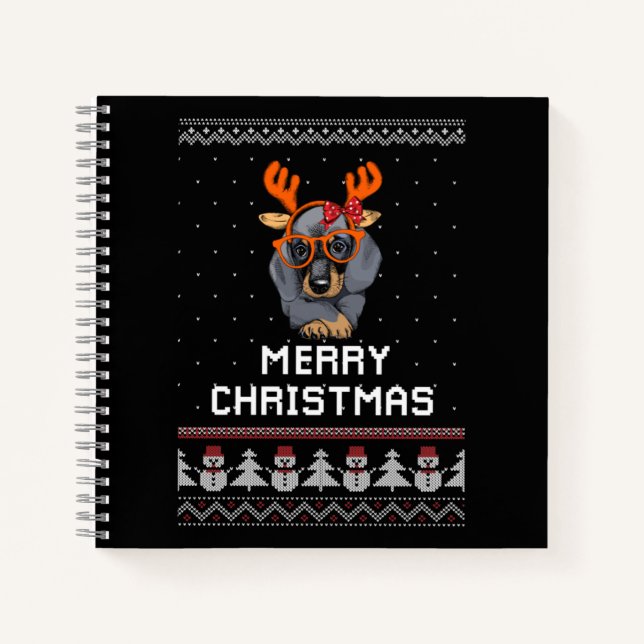 Cuaderno Navidades de Dachshund (Anverso)