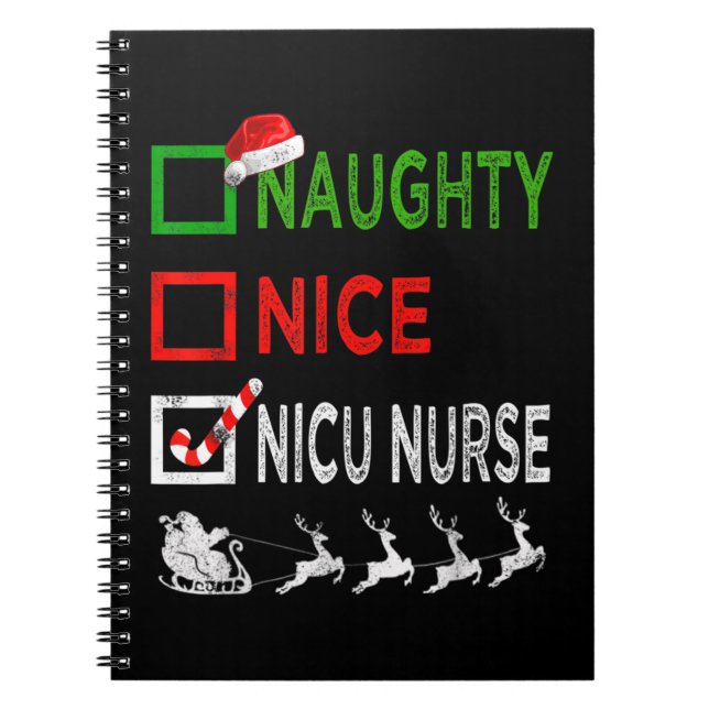 Cuaderno Navidades de enfermería de Nicu Naughty Pajamas Fu (Frente)