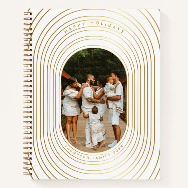 Cuaderno Navidades de fotografía de Personalizado blanco y  (Anverso)