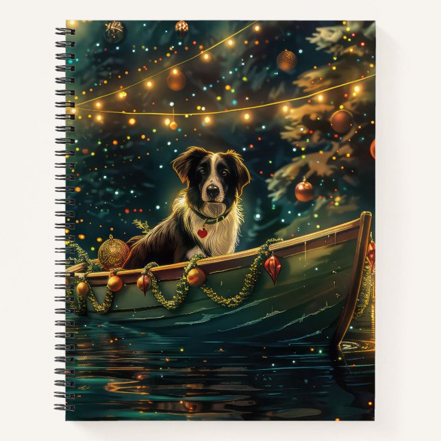 Cuaderno Navidades de Frontera Collie Voyage festivo (Anverso)