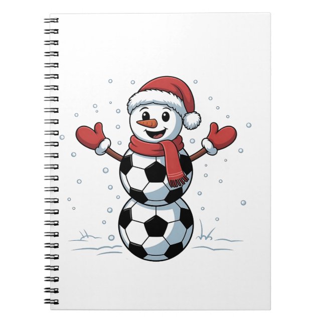 Cuaderno Navidades de fútbol de snowman Santa Baseball Spor (Frente)
