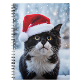 Cuaderno Navidades de gatos negros y blancos