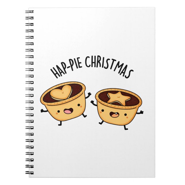 Cuaderno Navidades de Hap-Pie Navidades divertidos Pie Pun (Frente)