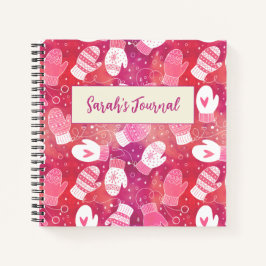 Cuaderno Navidades de invierno reducen el patrón en rosa