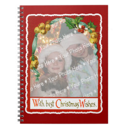 Cuaderno Navidades de Jingle Bells desean marco de foto adi