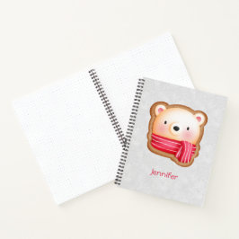 Cuaderno Navidades de la bufanda roja y las mejillas rosada