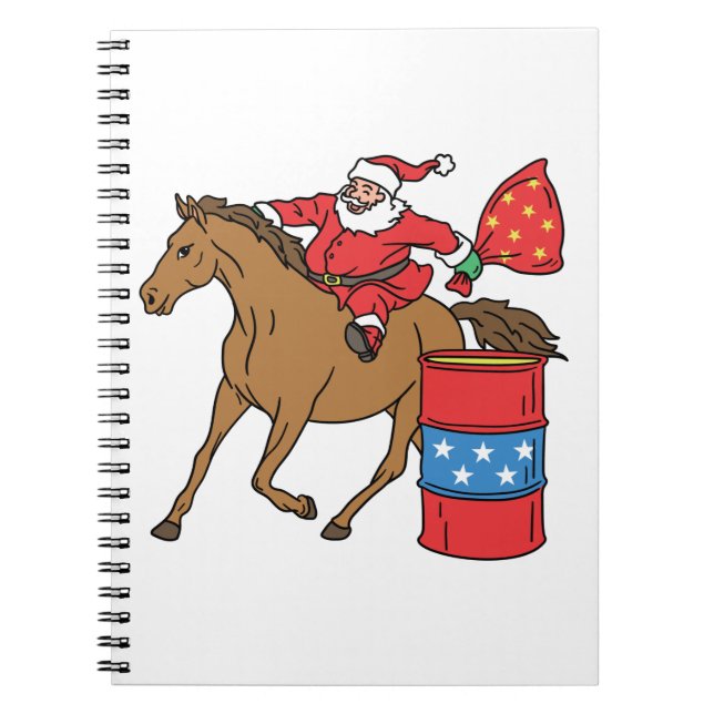Cuaderno Navidades de la Carreras del barril en el caballo  (Frente)
