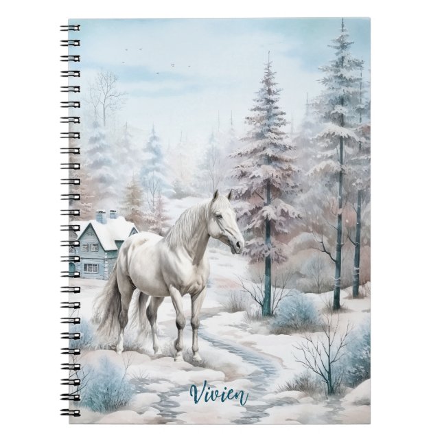 Cuaderno Navidades de la selva de nieve del invierno del ca (Frente)