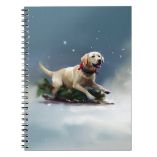 Cuaderno Navidades de Labrador en invierno