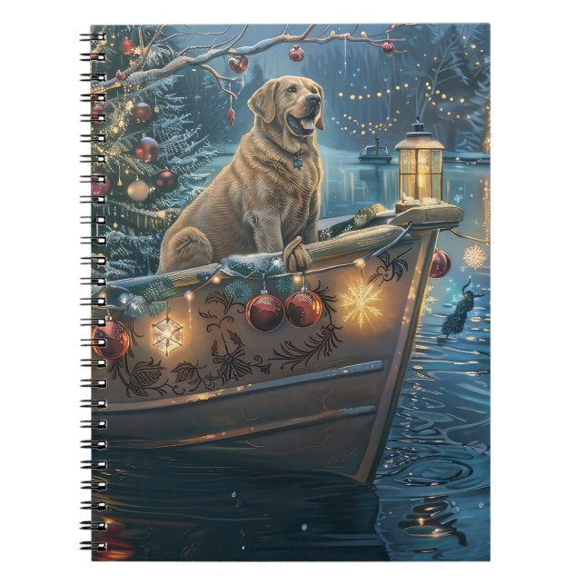 Cuaderno Navidades de Labrador: Viaje festivo (Frente)