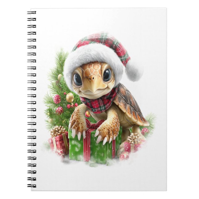 Cuaderno Navidades de las camisetas de las tortugas marinas (Frente)