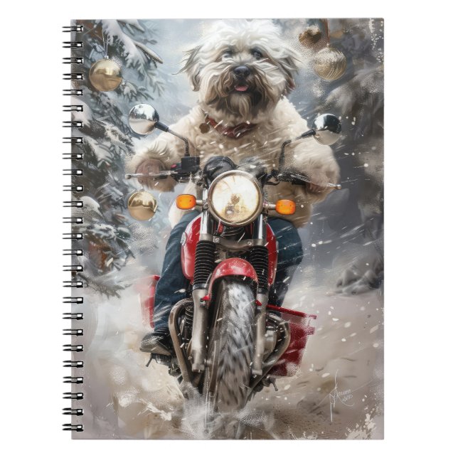 Cuaderno Navidades de motociclismo de perros de La Habana (Frente)