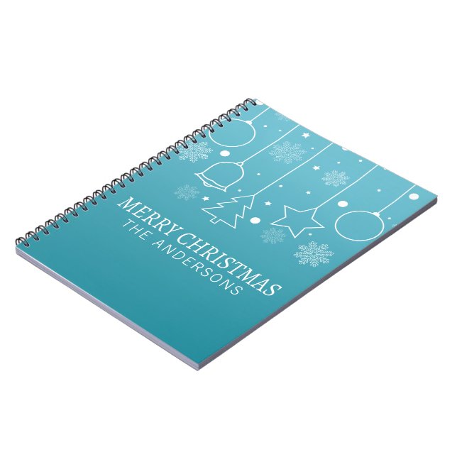 Cuaderno Navidades de nombres personalizados personalizados (Lado Izquierdo)