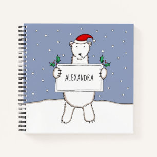 Cuaderno Navidades de oso polar Navidades personalizados