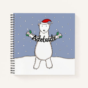 Cuaderno Navidades de oso polar Navidades personalizados