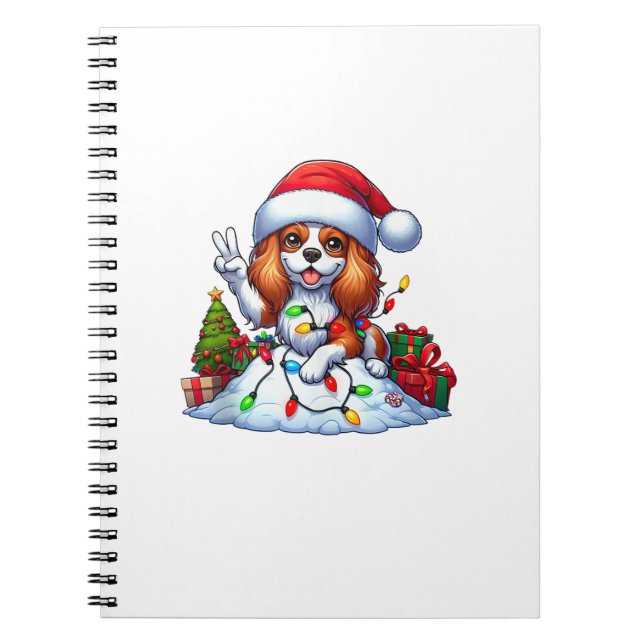 Cuaderno Navidades de Peace Hand Cavalier King Charles Span (Frente)