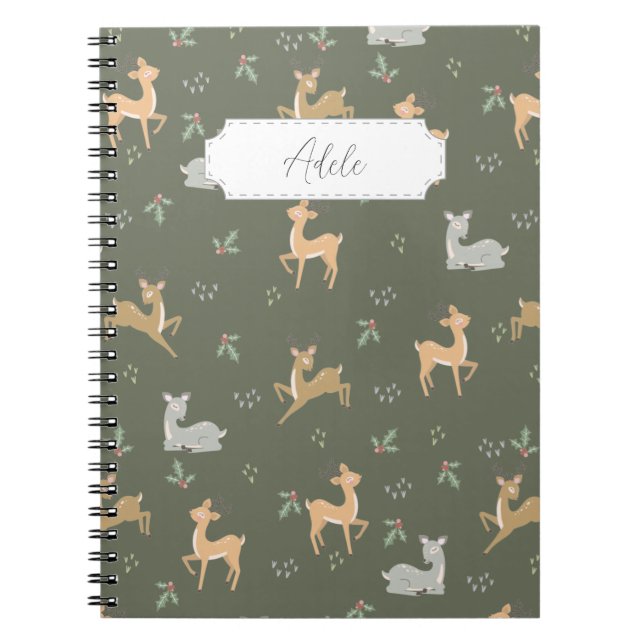 Cuaderno Navidades de personalizable desfilaron el patrón (Frente)