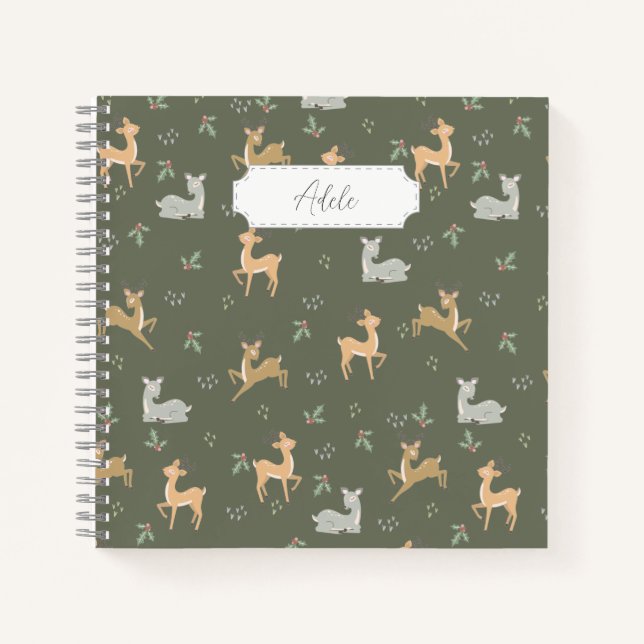 Cuaderno Navidades de personalizable desfilaron el patrón (Anverso)