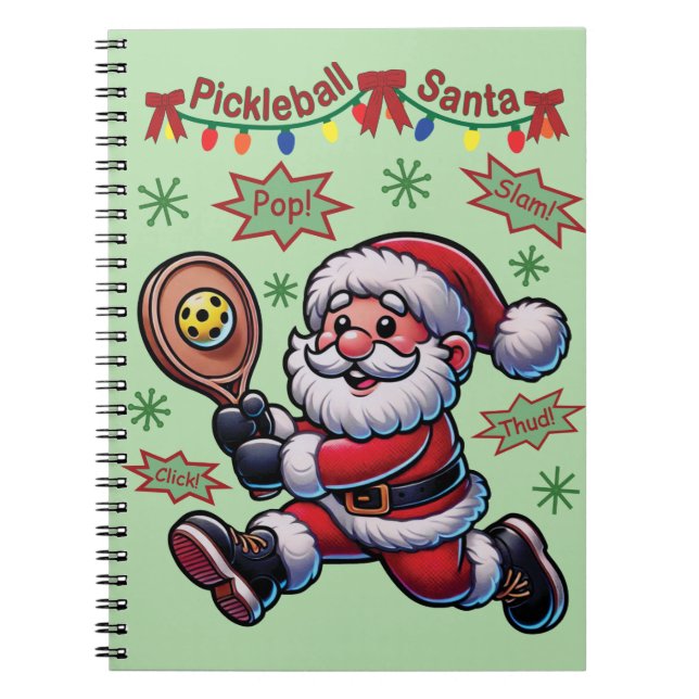 Cuaderno Navidades de Pickleball Santa Claus (Frente)