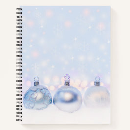 Cuaderno Navidades de plata festividad golpean la nieve