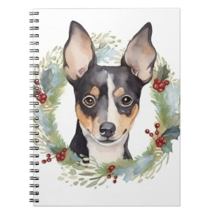 Cuaderno Navidades de Rat Terrier usaron elogios festivos