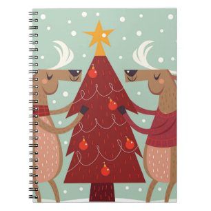Cuaderno Navidades de renos de época