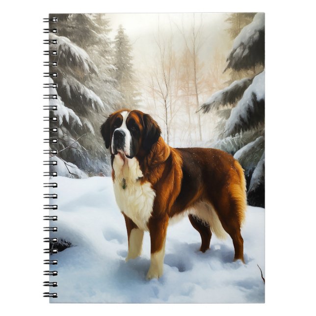 Cuaderno Navidades de Saint Bernard Let It Snow (Frente)