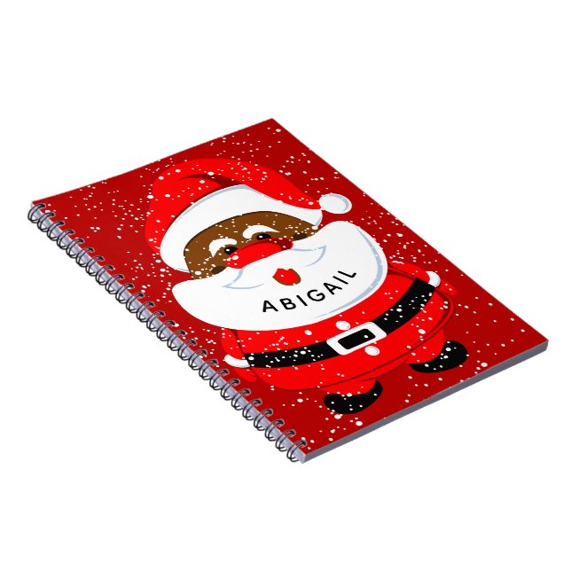 Cuaderno Navidades de Santa Claus afroamericanos (Lado Derecho)
