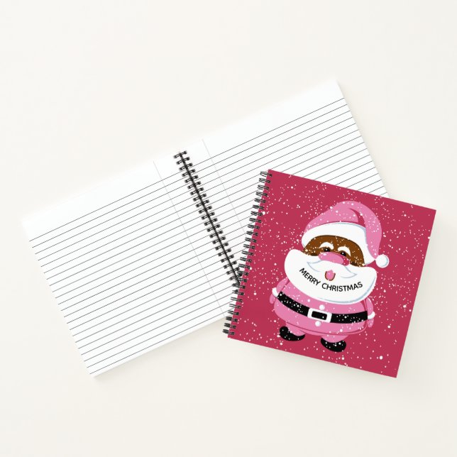 Cuaderno Navidades de Santa Claus, afroamericanos de color  (Interior)