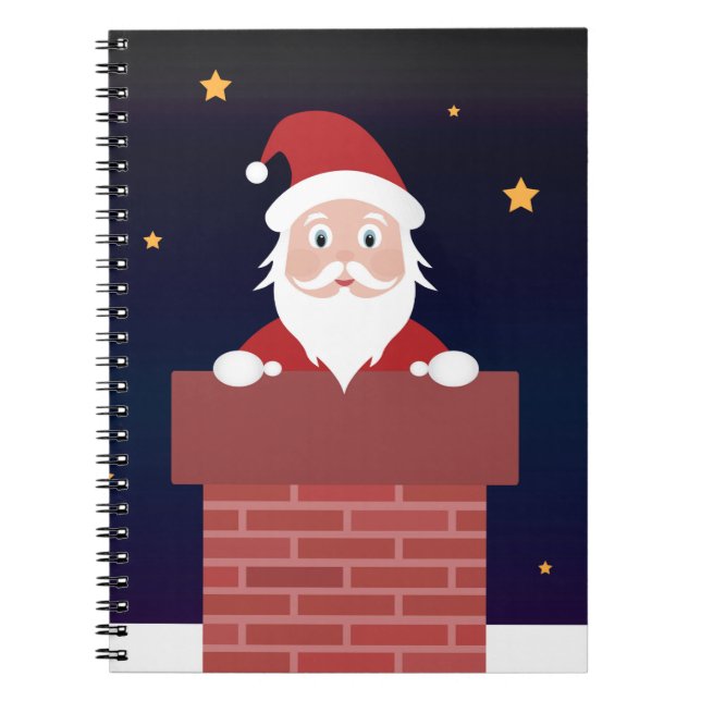 Cuaderno Navidades de Santa Claus en la chimenea (Frente)