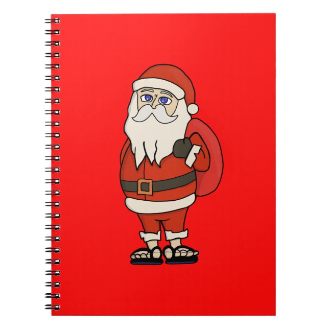 Cuaderno Navidades de Santa Claus Flip Flops (Frente)
