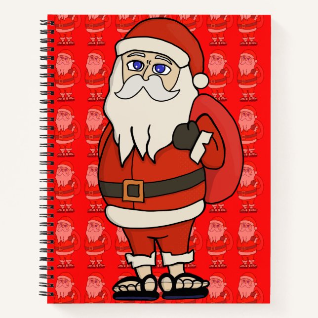Cuaderno Navidades de Santa Claus Flip Flops (Anverso)