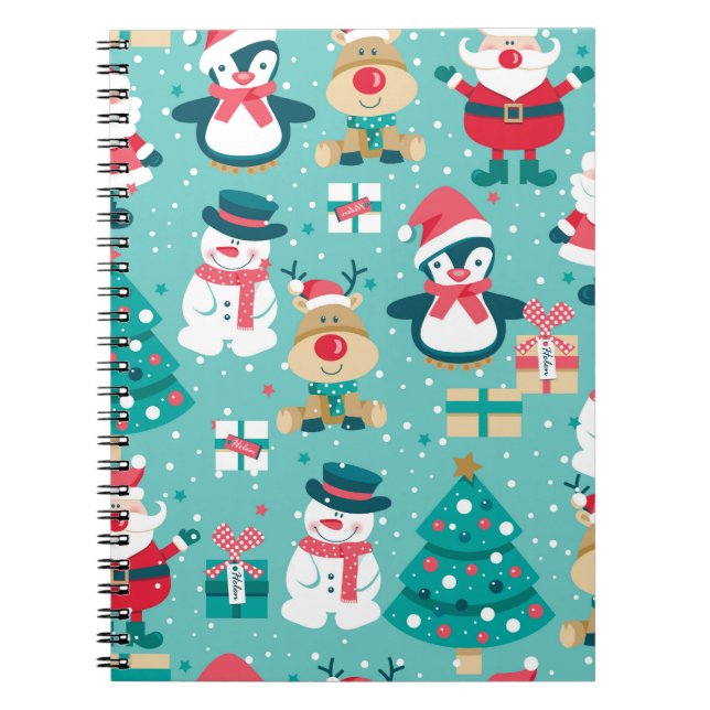 Cuaderno Navidades de Santa Claus Patrón de época (Frente)
