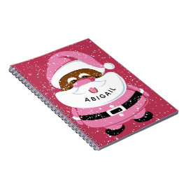 Cuaderno Navidades de Santa Claus rosados