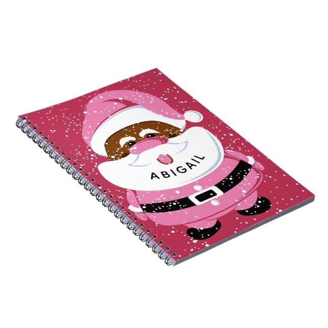Cuaderno Navidades de Santa Claus rosados (Lado Derecho)