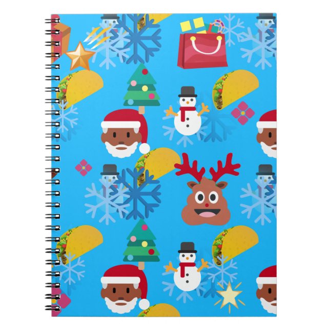 Cuaderno navidades de santa taco negro (Frente)